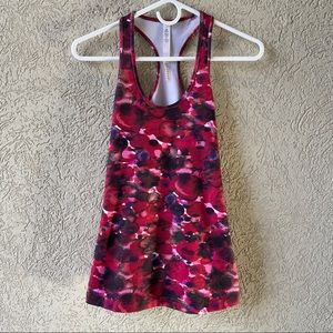 Lululemon Red Print Racerback Tank Top
